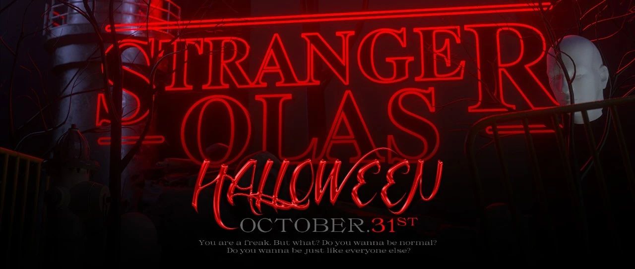 𝐎𝐋𝐀𝐒® 𝟏𝟎/𝟑𝟏｜怪奇小镇「异世界」⼤⻔开启，Stranger Halloween in OLAS！