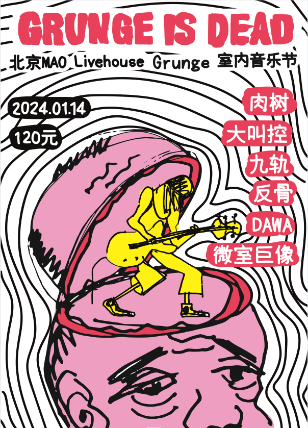 1.14｜【GRUNGE 室内音乐节】肉树+大叫控+九轨+反骨+DAWA+微室巨像